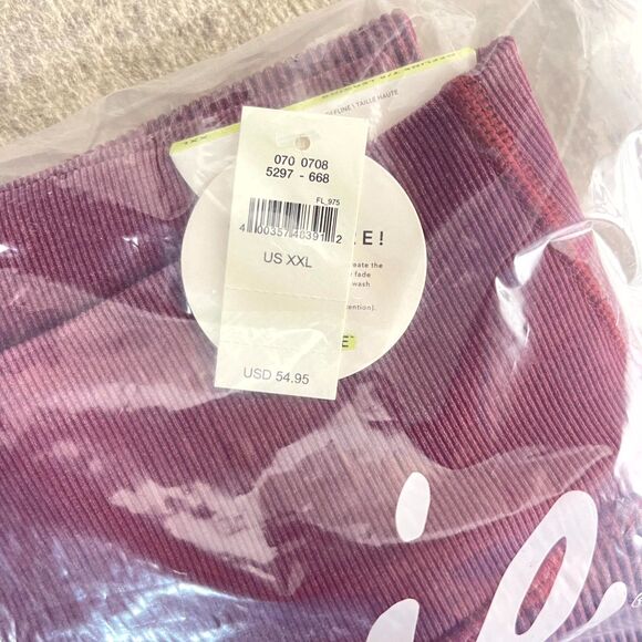 NWT Offline by aerie Ribbed Offline 7/8 Hi-Rise Leggings Dark Red Size XXL - Picture 3 of 13